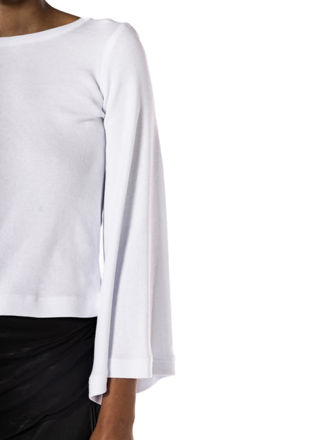 ASYMMETRICAL SLEEVE BLOUSE