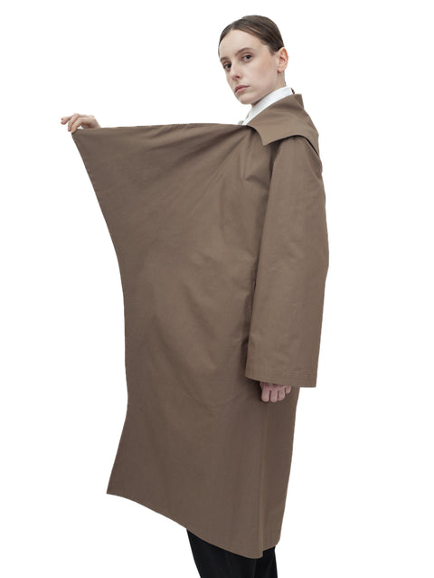 ASYMMETRIC FLAP COAT