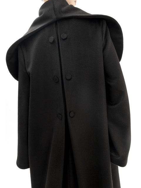 DRAPED BABY CAMEL COAT