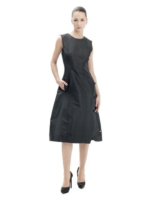 SILK MIKADO DRESS