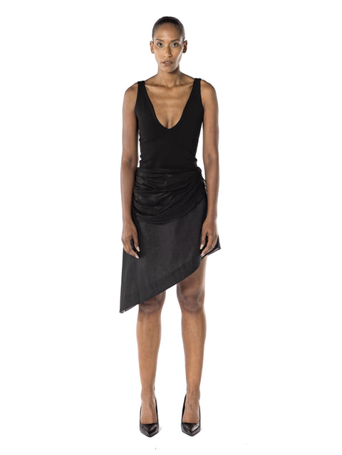 DRAPED ASSYMETRICAL SKIRT