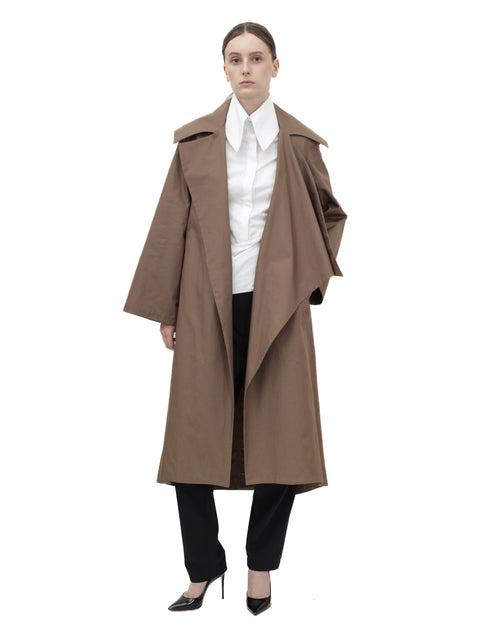 ASYMMETRIC FLAP COAT