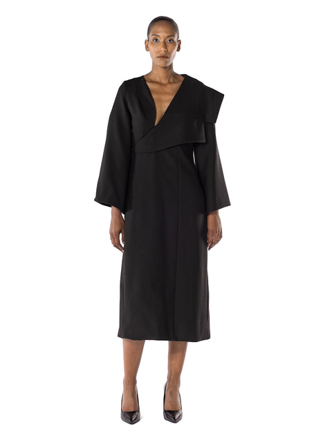 WIDE FLAP DRESS