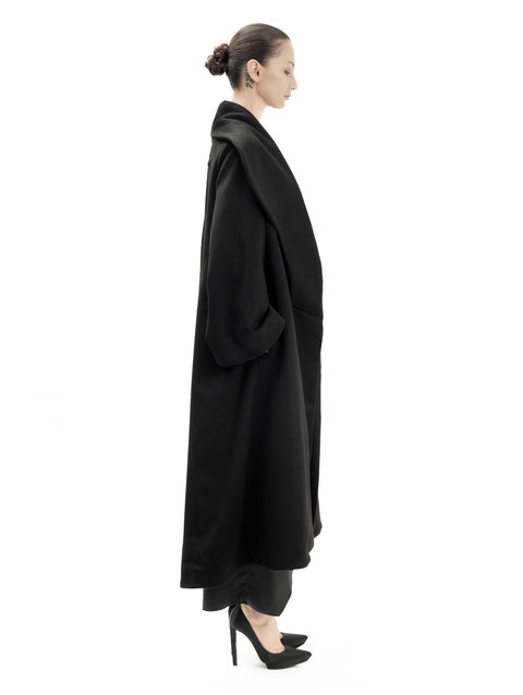 DRAPED BABY CAMEL COAT